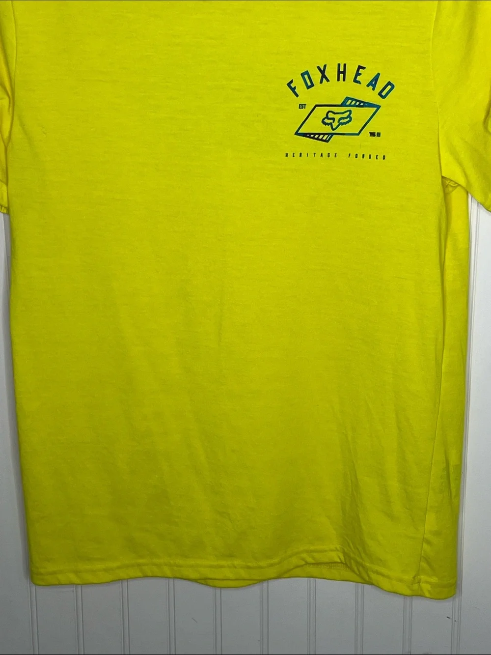 Men's Short Sleeve Crewneck Tee in Neon Yellow
